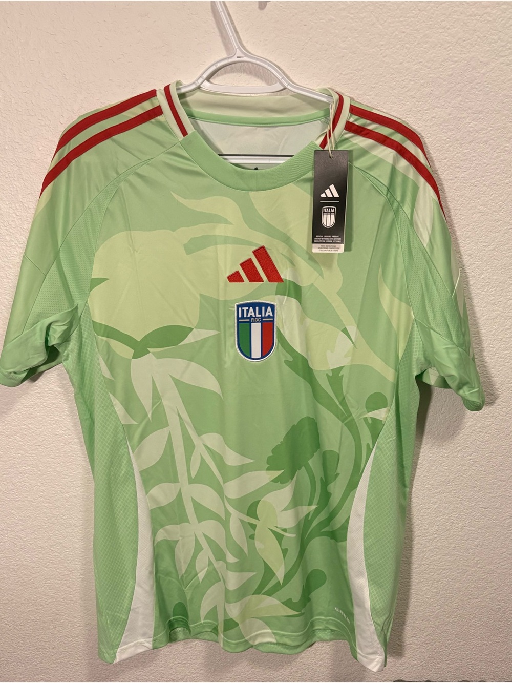 Adidas Italy Third Kit Green Men's Large Football Jersey